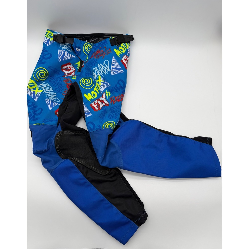Fly Racing Kinetic Motocross Pants Blue Graffiti Moto X Racing Gear Size 26